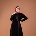Abaya Croisee Capitonee