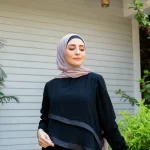 Diagonal Layers Abaya