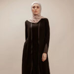 2 Layers Crepe Abaya With Satin Belt