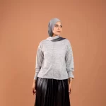 Light wool Blouse Grey Color
