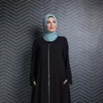 Metal Zipper Abaya