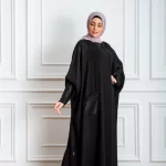 Papillion Abaya with touch of satin