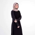 Sport Abaya with touch of Black or Blue Cotton