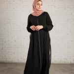 Tulip Crepe Abaya with Belt