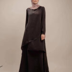 Tulip Crois?e Silk Abaya with Matching Scarf