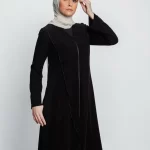 Zipper Chiffon Abaya