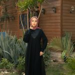 Abaya with satin on Sides