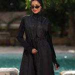 Modest swimwear set black color