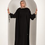 Gathered flowy Abaya
