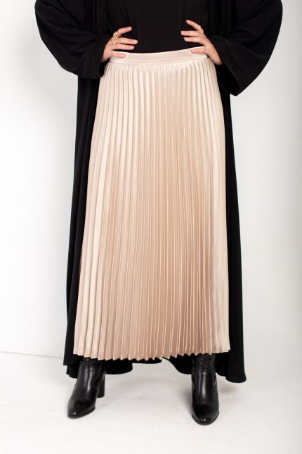 pleated Satin Skirt