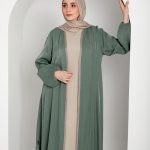 Shimmer Textured Open Abaya