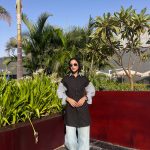 Poplin criss cross contrast shirt