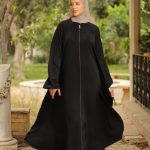 Flowey Oversized Reglan zip up Abaya