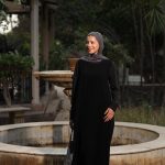 Sporty Comfy mixed fabric abaya