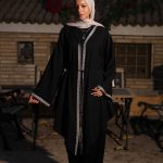 Embellished  hooded cardigan with braided belt