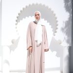 Flowy Open Abaya With Dainty  gold Detailing and basic dress
