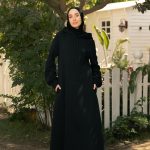 Melton abaya with hood