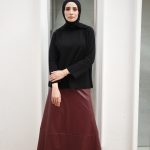 Leather skirt ِA line