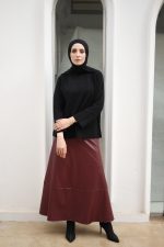 Leather skirt ِA line